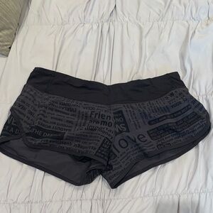 Lululemon Speed Shorts – Black, Size 8